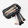 Bolsa de Armazenamento Impermeável Semi-Transparente Preta Mais Vendida Transfronteiriça, Bolsa para Pincéis de Maquiagem, Ferramentas de Beleza Portáteis de Grande Capacidade