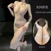 Lencería Seductora y Sexy para Mujer Joven, Camisola de Noche con Escote en V Profundo, Vestido Largo Transparente de Encaje Calado, Tentación de Malla, Dropshipping