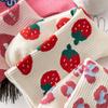 Calcetines de Media Caña Otoño e Invierno Corazón Rosa Fresa Calcetines Moda Mujer Versátil Estilo Japonés Lindo Ins Trendy Calcetines con Letras
