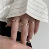 Anéis Simples Finos Banhados a Ouro Estilo Coreano para Casais, Anéis de Junta Estilo Japonês e Coreano, Anéis de Dedo Mínimo, Anéis para Dedo Indicador Feminino, Venda por Atacado de Anéis de Joias