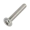 Tornillos de acero al carbono con ranura en cruz y cabeza redonda con arandelas, tornillos de máquina PWM niquelados m1.4m1.6m2m3m3.5m4m5m6