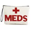 Bolsa de Cosméticos Letra Roja para el Hogar con Cremallera Bolsa de Artículos de Tocador Billetera Bolsa de Almacenamiento Bolsa de Cosméticos Portátil Impresión de Letras