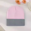 Gorro de Punto Grueso Cálido para Otoño e Invierno con Logo Personalizado, Nuevo Gorro de Moda con Bloques de Color, Gorro de Lana Resistente al Viento y al Frío para Exteriores