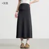 Saia Média Jingqi Maternidade Verão 2026 Novo Estilo Fino Roupa de Maternidade de Alta Qualidade Saia Reta Plissada de Tencel Primavera Verão