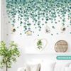 Hojas de planta verde enredadera decoración de pared pegatinas de pared sala de estar dormitorio decoración pegatinas autoadhesivas colgante de hoja colgante