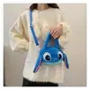 Bolso Bandolera de Tacón de Aguja de Regalo Dibujo Animado Lindo Oso de Peluche Estilo Coreano Niña Felpa Portátil Bolso de Hombro