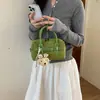 Bolsa de bowling de mezclilla para mujer, estilo coreano, moderna y versátil, adecuada para ir al trabajo, de nicho y a la moda, bolsa cruzada versátil para mujer
