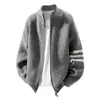Chaqueta cárdigan de punto de tres rayas para hombre, otoño e invierno, holgada y casual, nuevo modelo popular, comercio exterior al por mayor transfronterizo