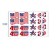 Fornecimento Exclusivo Transfronteiriço de Adesivos Faciais para o Dia da Independência, Decorações para Celebração de Festa Nacional Americana, Desfile, Adesivos de Bandeira dos EUA com Adesivo Não Secante