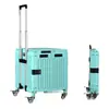 Carrito de compras transfronterizo, carrito de compras plegable ligero y portátil para uso doméstico, carrito con barra de tiro para exteriores, carrito de entrega de mercancías