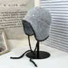 Chapéu de malha de proteção auricular de lã misturada de outono e inverno estilo coreano Chapéu de lã casual Chapéu de aviador quente Chapéu Toe Lei Feng