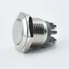Loniu 16mm Interruptor de Botão Metálico Cabeça Plana Contato de Parafuso Auto-Restaurador (Auto-travamento) Normalmente Aberto 12/16/19/22