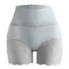 Calça de Renda Respirável Fina de Cintura Alta com Ângulo Plano para Controle da Barriga para Cheongsam, Borda Anti-Enrolamento Calça Modeladora Sem Costura Levanta-Bumbum Anti-Exposição