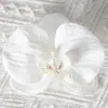 Cabezas de flores artificiales de orquídea mariposa, materiales para flores de pared, materiales para pasadores y accesorios para el cabello hechos a mano para DIY, piezas de flores y accesorios de pétalos para decoración de bodas
