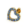 Nova Moda Leve Luxo Vazado Cravejado com Diamantes Colar de Coração para Mulheres, Versátil e Elegante, Brincos Banhados a Ouro 18K Atacado