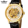 Reloj Dropshipping T-Winner Nueva Moda Negocios Reloj Mecánico para Hombre Totalmente Automático Correa de Cuero Reloj Mecánico para Hombre