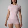 Serve para Todo Mundo Conjunto Kardashian Slim-Fit de Manga Curta, Conjunto Ajustado Respirável e de Alta Elasticidade para Mulheres