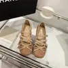 Zapatos Mary Jane de ballet franceses para mujer, nueva colección de otoño 2026, con detalle de lazo, adecuados para combinar con vestidos, de suela plana, suela suave y diseño de punta poco profunda