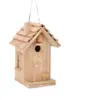 Jaula de Madera Colgante para Loro Pájaro del Fabricante, Colgante Decoración de Jardín, Casa de Pájaro DIY, Comedero para Pájaros Pintado a Mano
