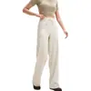 Pantalones holgados de pierna ancha, pantalones de yoga adelgazantes y fluidos para mujer, de cintura alta con bolsillos grandes, pantalones largos casuales de alta elasticidad para fitness