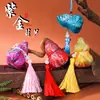 Colgante de Bolsa de Incienso de Calabaza Oro Morado, Bolsa de Incienso de Bendición, Bolsa de Brocado, Decoración de Coche, Regalo para Evento Festivo, Bolsa de la Suerte Portátil