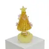 10.5cm Base Giratoria de Cerámica Jingdezhen Adorno de Árbol de Navidad Manualidades de Vidrio Cerámicas Navideñas