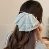 Presilha de Cabelo com Laço de Xadrez Doce para Rabo de Cavalo, Grampo de Cabelo Novo Estilo Levemente Luxuoso e de Alta Qualidade, Grampo de Cabelo da Moda na Parte de Trás da Cabeça