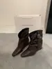 Botas de vaquero occidentales retro de punta cuadrada, botines para mujer, colección otoño/invierno 2026, con hebilla de cinturón, diseño único, tacón oculto, botas elegantes para un look moderno