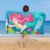 Toalla de Playa Personalizada para Niños Microfibra Estampada Digitalmente Dibujos Animados Natación Baño Toalla Chal Protector Solar Absorbente