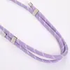 Nuevo Color de Moda Tejido a Mano Cadena Cruzada Unisex Colgante para Teléfono Móvil Colgante de Bolsa Ajustable Cordón