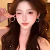 Pendientes de Aro Plateados con Cuentas Coloridas Frescas Estilo Francés Dopamina para Mujer, Pendientes Exquisitos de Alta Gama, Accesorios para Orejas Únicos de Nicho