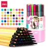 Plumones Acuarela Deli 24 Colores Barril Triangular Lavable Estándar UE Papelería de Regreso a Clases Plumones para Colorear para Niños de Preescolar