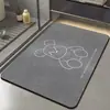Tapete de piso de diatomita de luxo para entrada de banheiro, absorvente de água, secagem rápida, tapete antiderrapante para lavatório e vaso sanitário