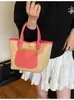Bolsa Tote de Palha Tecida Grande Capacidade Transfronteiriça para Mulheres 2026 Nova Moda Bolsa de Ombro para o Dia a Dia Estilo Férias na Praia Bolsa de Palha