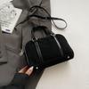 Bolsa Esmerilada para Mujer 2025 Nueva Bolso de Hombro Cruzado Estilo Maillard Moda de Verano Versátil Bolso de Mano tipo Bowling