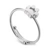 Anillo Japonés y Coreano Lindo de Dibujos Animados Pata de Gato Abierta Huella de Gato Zircón para Mujer Acero Inoxidable Simple Anillo Lindo para Niña