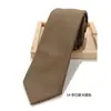 Linho Algodão Marrom Amarelo Vermelho Escuro Fosco Marrom Retro Casual Estilo Britânico Japonês Gravata de Nicho 7cm
