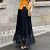 Roupas Femininas 2026 Verão Cintura Alta Emagrecedor Saia Plissada Evasê Feminina Meia Saia Plissada de Chiffon Dobras Suaves Cobrem os Quadris Saia Sereia
