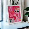Presente Artesanal Pintura com Diamantes Brilhantes Brinquedo Educativo com Adesivos de Diamante e Porta-Retrato Peça de Exibição Criativa DIY