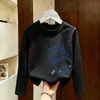 Camiseta de manga comprida para meninas 2026 nova coleção de outono camiseta básica infantil roupa íntima casual top de algodão puro para meninas pequenas início do outono
