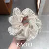 Elásticos de Cabelo de Bolinhas Estilo Francês para Meninas, Suaves e Respiráveis, Estilo Despojado, Acessórios de Cabelo de Alta Qualidade, Versátil para o Trabalho e Uso Diário