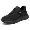 Sapatos Masculinos Primavera Novo Cor Sólida Versátil Casuais Poliuretano Solado Macio Sapatos Simples Velcro Conveniente Sapatos para Caminhada de Casal