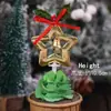 Decoración Pastel Navideño 2025 Moño Campana Enchufe Árbol de Navidad de los Deseos Estrella de Cinco Puntas Vela Decoración para Hornear