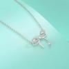 Collar de plata S925 mariposa sueño lazo femenino sentido del diseño francés colgante de moda nacional cadena para suéter regalo de Navidad al por mayor