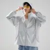 Ropa de Protección Solar para Hombres y Mujeres, Transpirable y Ligera para Pesca y Ciclismo de Verano, Chaqueta de Ropa Base de Protección Solar de Seda de Hielo de Secado Rápido para Mujeres