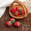 Colgantes de Mini Frutas Realistas de Resina 3D: Collar DIY de Pera, Manzana, Mangostán, Caqui, Cadena para Teléfono, Colgante para Bolso