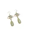 Nuevos Pendientes Colgantes con Forma de Gota de Agua y Abanico de Bambú Estilo Chino, Pendientes de Moda Retro con Temperamento Estilo Nacional, Pendientes de Lujo Ligero de Gama Alta