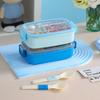 Pote Plástico para Almoço, Lancheira de Estudante, Micro-ondas, Pote de Almoço de Aço Inoxidável 304 Grau Alimentício para Trabalhadores de Escritório