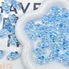 Cuentas Pequeñas de Nube Transparente Hielo con Recubrimiento de Color UV Acrílico Agujero Recto Cuentas Sueltas para Cadenas de Teléfono Hechas a Mano DIY y Accesorios para Colgar en el Coche Materiales