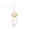 Entra en el nuevo colgante de cristal Sol llama dorada atrapasoles decoración colgante para jardín exterior color AB venta al por mayor